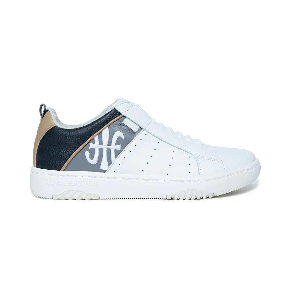 Men's Icon 2.0 White Gray Logo Leather Sneakers 06514-085