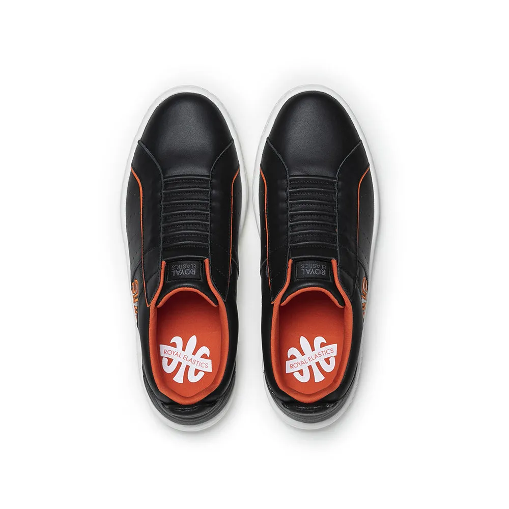 Men's Icon 2.0X  Black Orange Leather Sneakers 06303-992