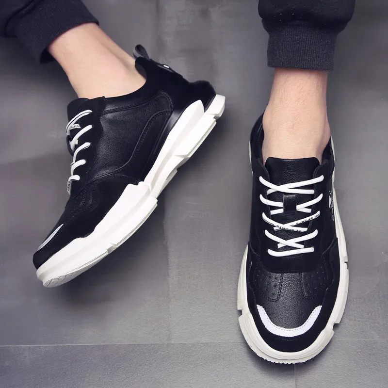 Men's leather casual shoes running shoes