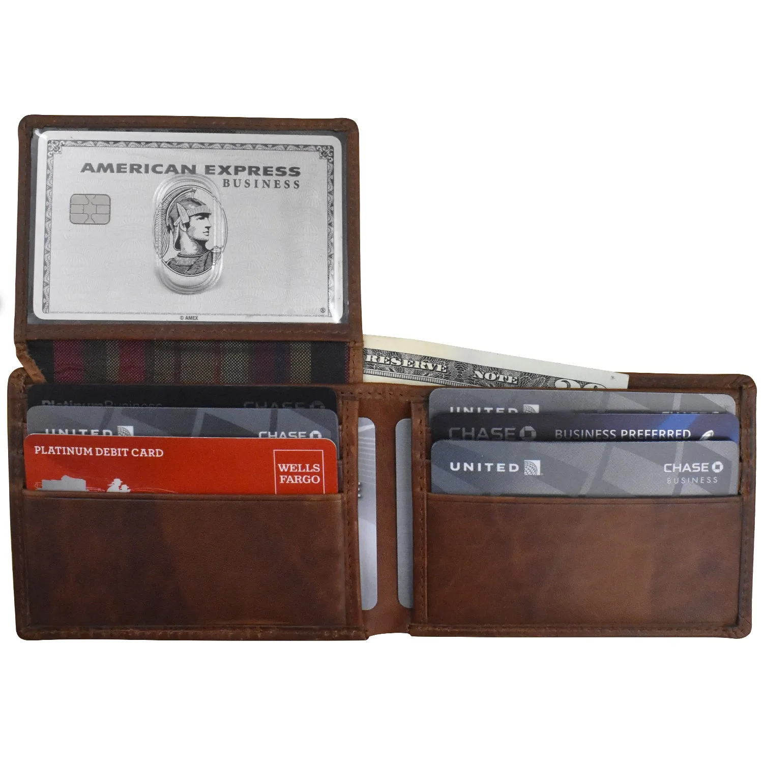 Men's Wallet Compact Bifold with Left Flip