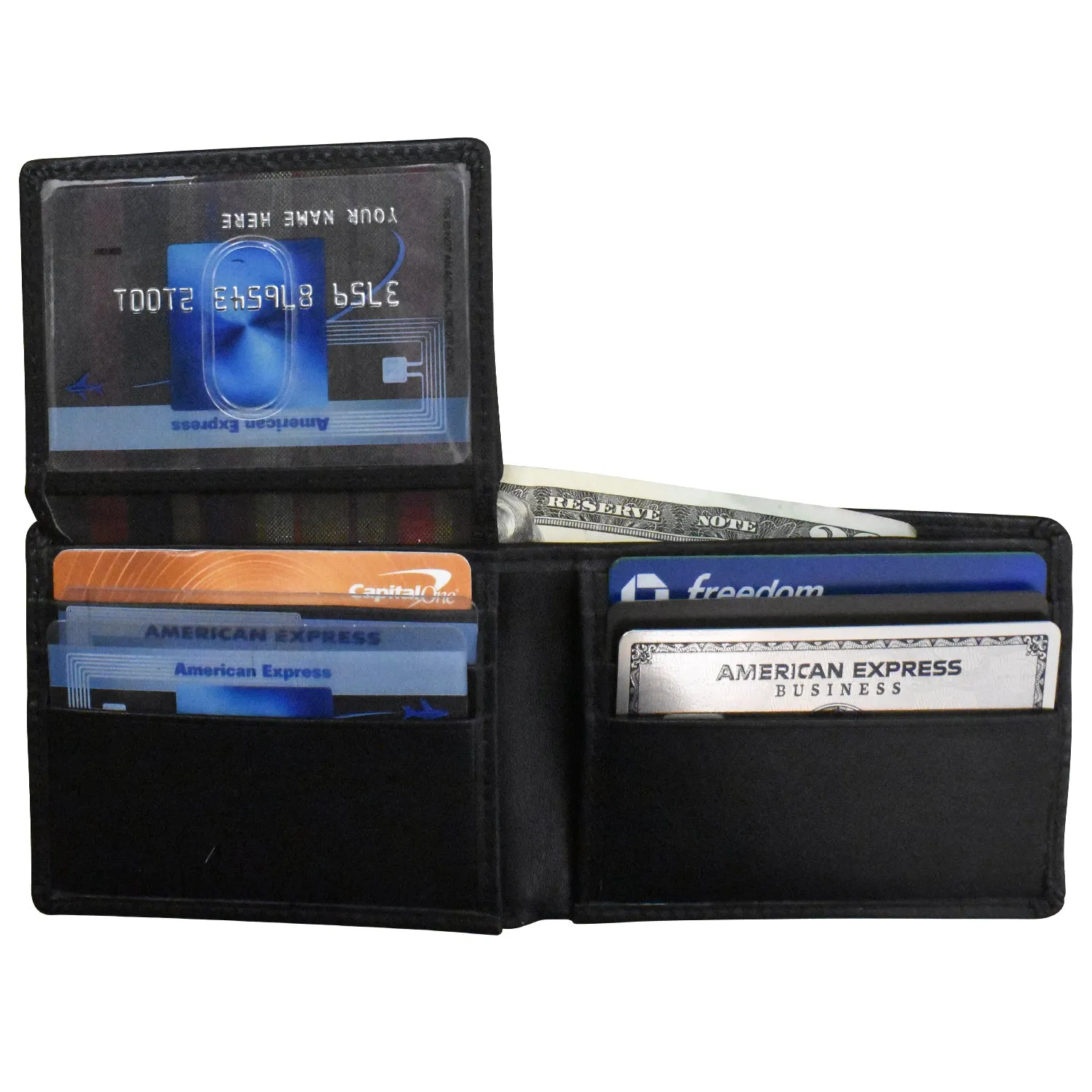 Men's Wallet Compact Bifold with Left Flip