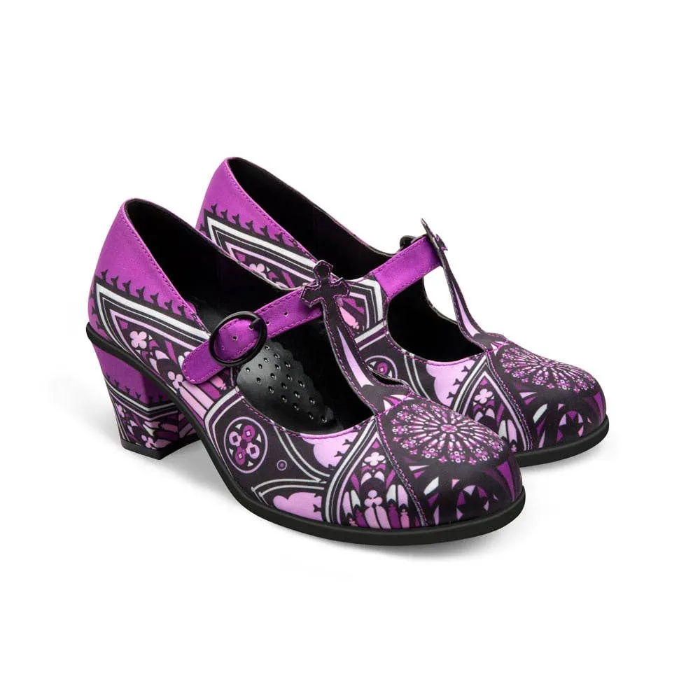 Mid Heels Gothic Church Women's Mary Jane Pump