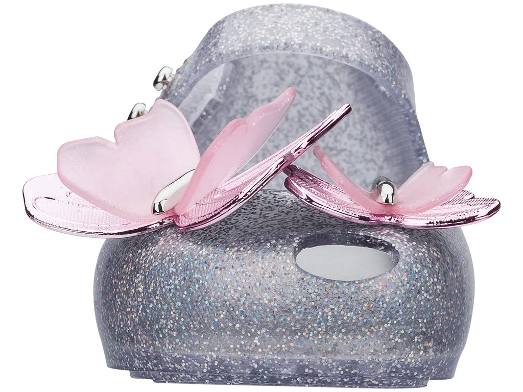 Mini Melissa Ultragirl Butterfly Glitter Blue Sandal For Babies