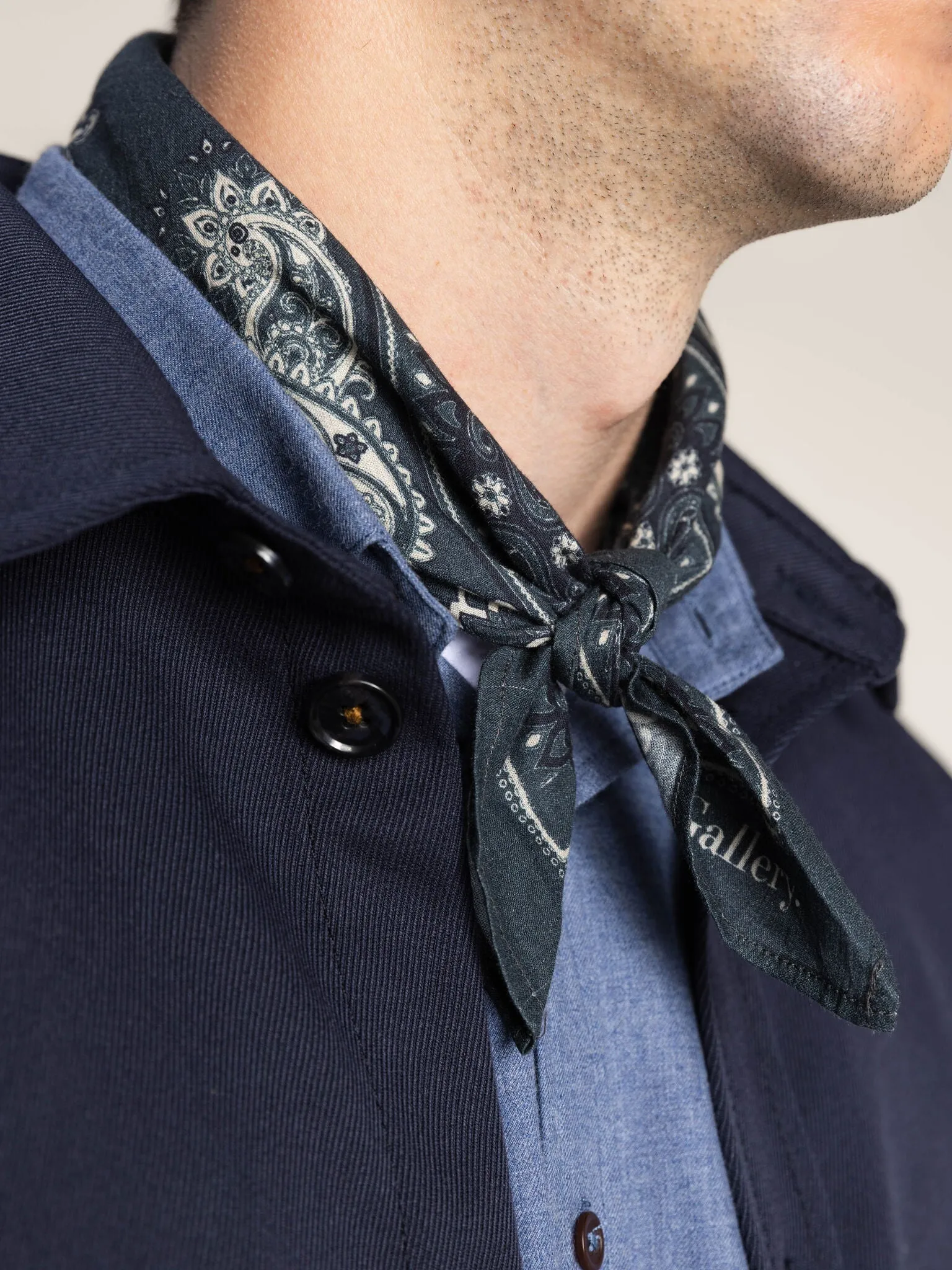 MMGVoile Indigo Paisley Neckerchief