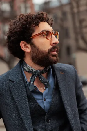 MMGVoile Indigo Paisley Neckerchief