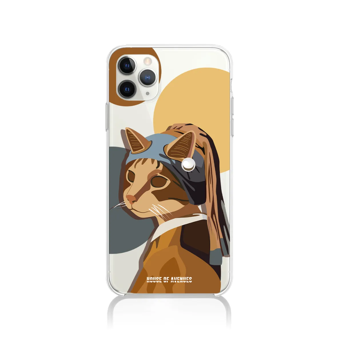 Original Design Phone Case - Cat with a Pearl Earring - Style A