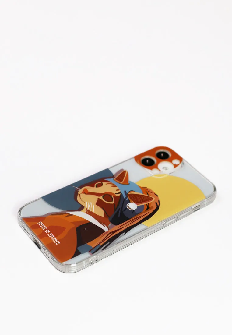 Original Design Phone Case - Cat with a Pearl Earring - Style A