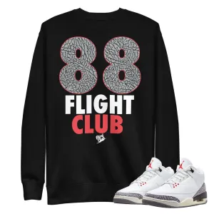 Retro 3 "White Cement" reimagined Sweatshirt