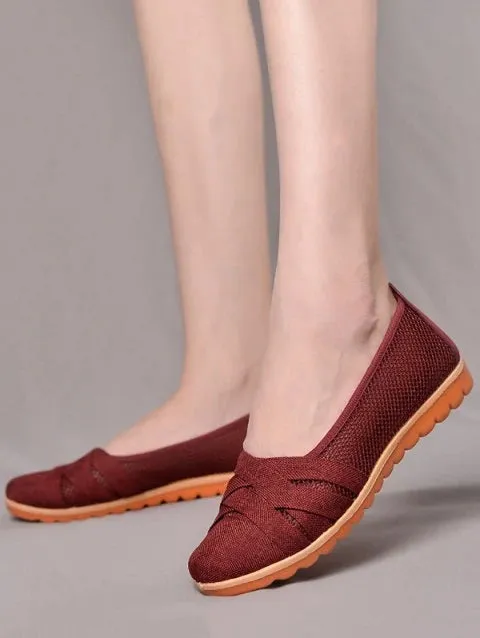 Romantic Band Mesh Breathable Loafer Flat Shoes