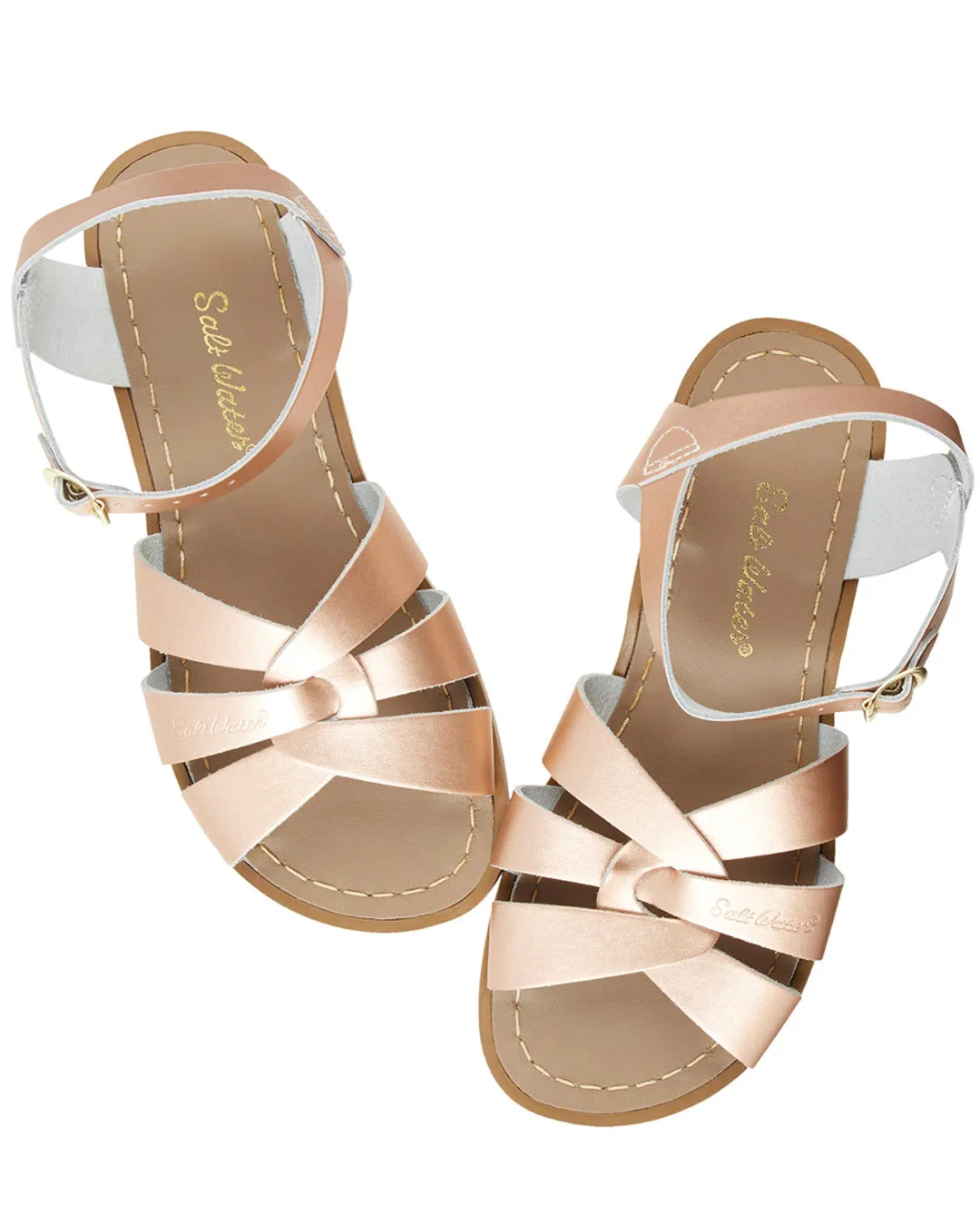 Rose Gold Leather Sandals