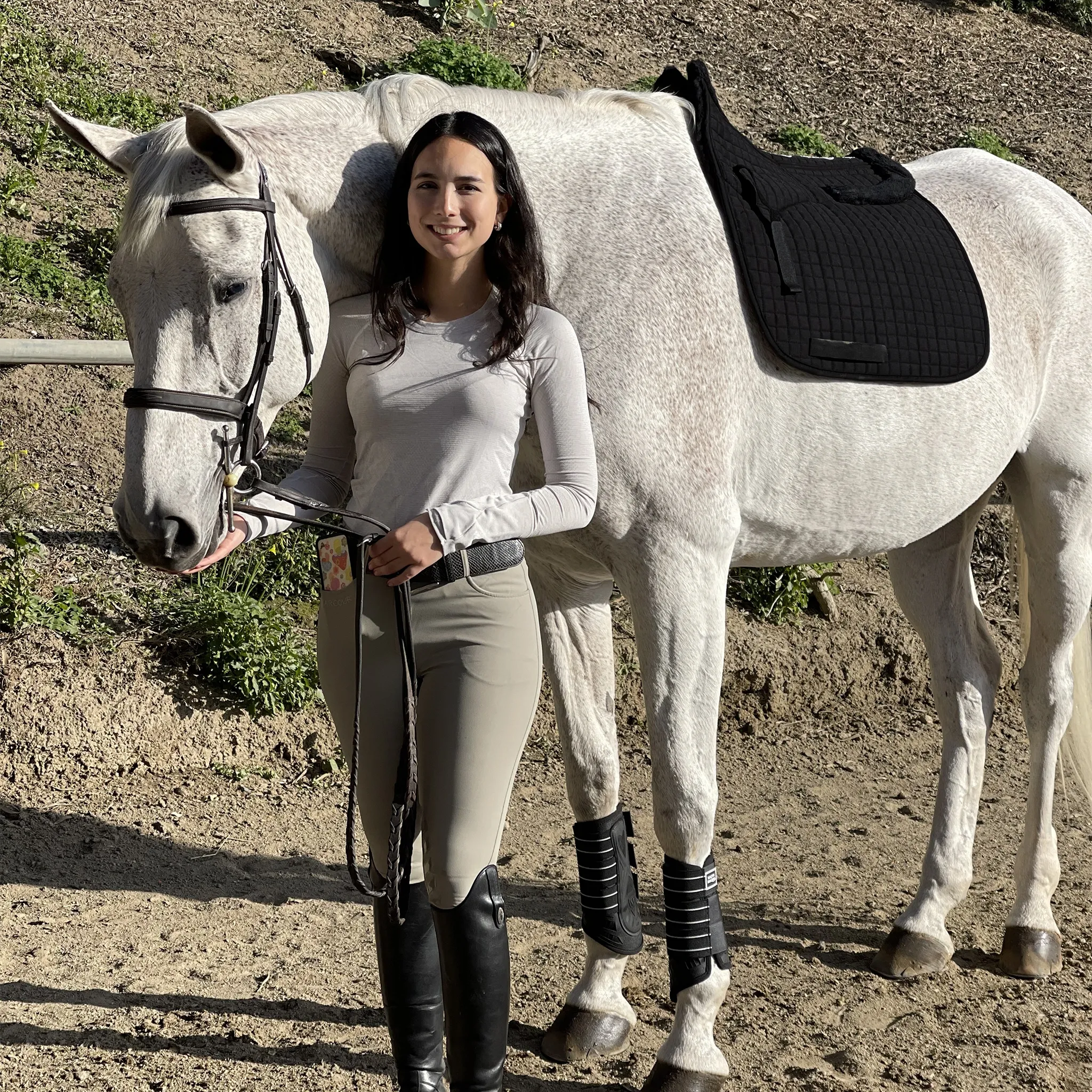 Shimmable Dressage Pad with Merino Wool