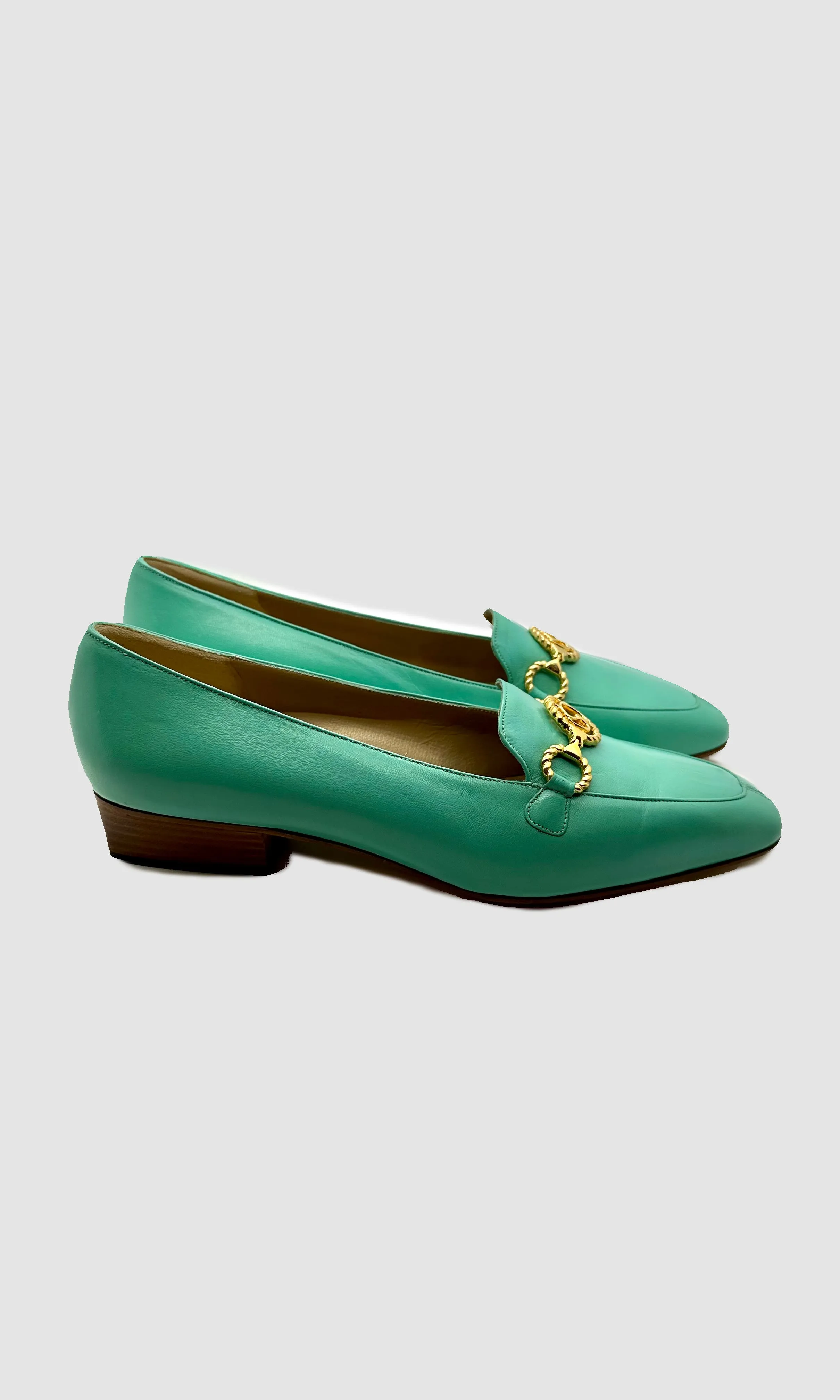 ST. JOHN TURQUOISE LOAFERS • Women's size US 7.5