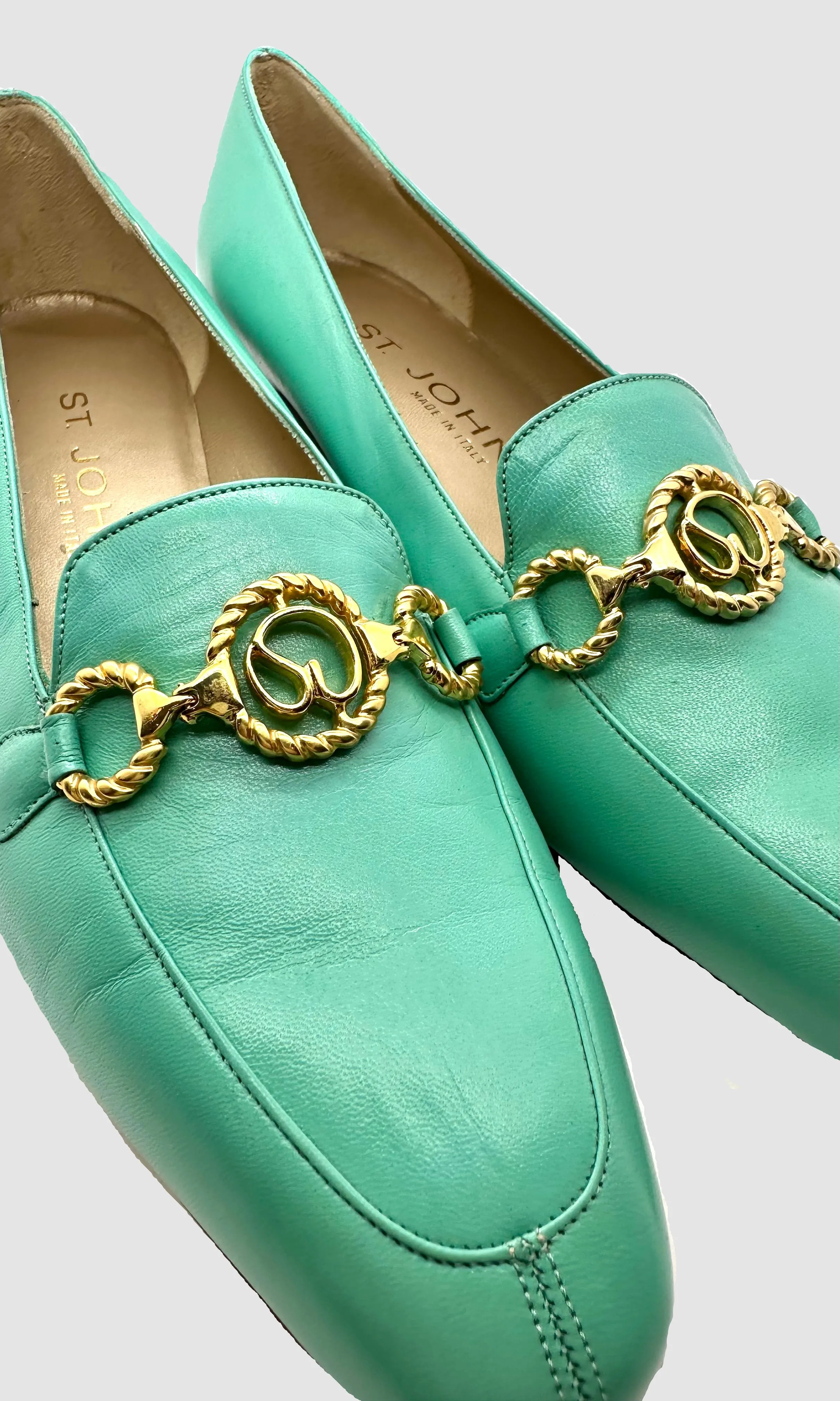 ST. JOHN TURQUOISE LOAFERS • Women's size US 7.5