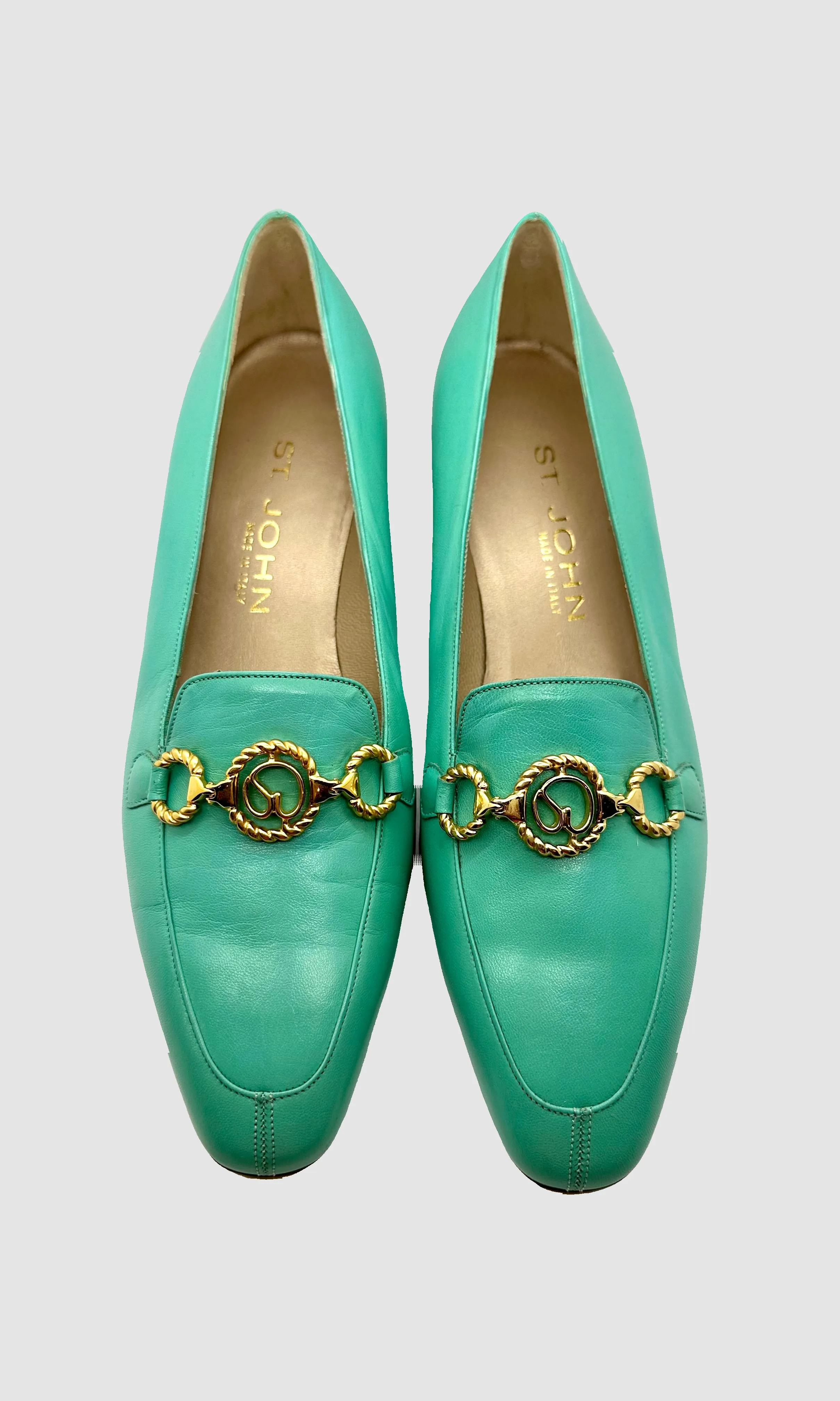 ST. JOHN TURQUOISE LOAFERS • Women's size US 7.5