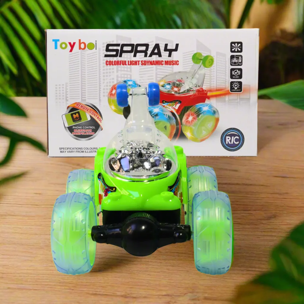 Toy boi SPRAY Remote Control Rolling Stunt RC Car (Random colours will be sent)