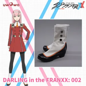 Uwowo Anime DARLING in the FRANXX: 002 Zero Two Uniform Cosplay Shoes Zero Two Shoes